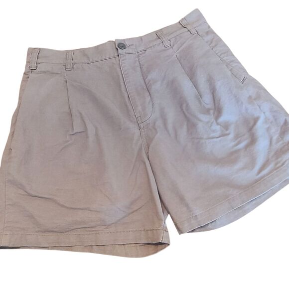 Madewell Men’s Pleated Cotton-Linen Shorts in Asphalt Gray Size 33 - Picture 1 of 4